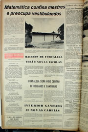 Página do jornal Correio do Ceará de janeiro de 1974