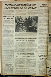 Página do jornal Correio do Ceará de janeiro de 1974