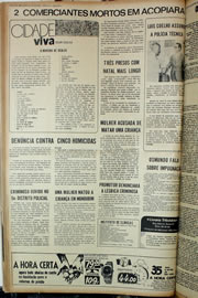 Página do jornal Correio do Ceará de janeiro de 1974