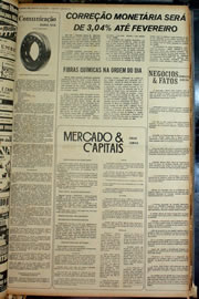 Página do jornal Correio do Ceará de janeiro de 1974