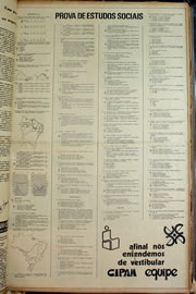 Página do jornal Correio do Ceará de janeiro de 1974