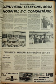 Página do jornal Correio do Ceará de janeiro de 1974