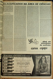 Página do jornal Correio do Ceará de janeiro de 1974