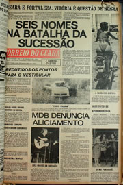 Página do jornal Correio do Ceará de janeiro de 1974