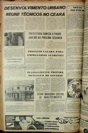 Página do jornal Correio do Ceará de janeiro de 1974