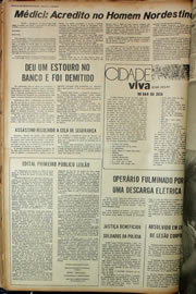 Página do jornal Correio do Ceará de janeiro de 1974