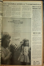 Página do jornal Correio do Ceará de janeiro de 1974