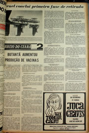 Página do jornal Correio do Ceará de janeiro de 1974