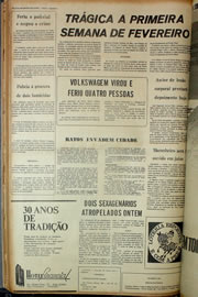 Página do jornal Correio do Ceará de fevereiro de 1974