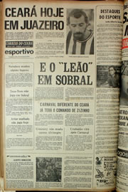 Página do jornal Correio do Ceará de fevereiro de 1974