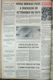 Página do jornal Correio do Ceará de março de 1974