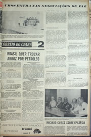 Página do jornal Correio do Ceará de março de 1974