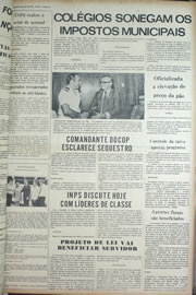 Página do jornal Correio do Ceará de março de 1974