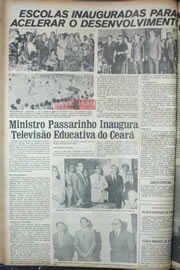 Página do jornal Correio do Ceará de março de 1974
