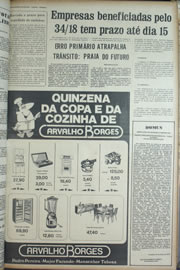 Página do jornal Correio do Ceará de março de 1974