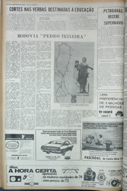 Página do jornal Correio do Ceará de março de 1974