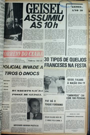 Página do jornal Correio do Ceará de março de 1974