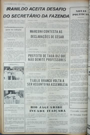 Página do jornal Correio do Ceará de março de 1974