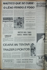 Página do jornal Correio do Ceará de março de 1974