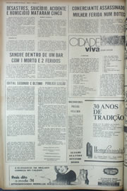 Página do jornal Correio do Ceará de março de 1974