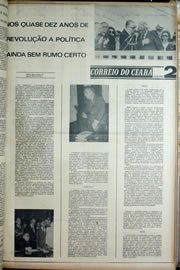 Página do jornal Correio do Ceará de março de 1974