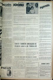 Página do jornal Correio do Ceará de março de 1974
