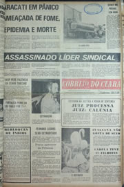 Página do jornal Correio do Ceará de março de 1974