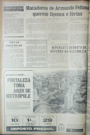 Página do jornal Correio do Ceará de março de 1974