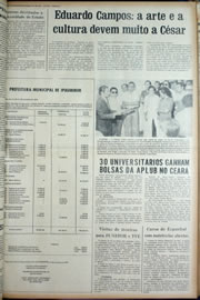 Página do jornal Correio do Ceará de março de 1974