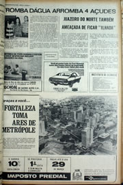 Página do jornal Correio do Ceará de março de 1974