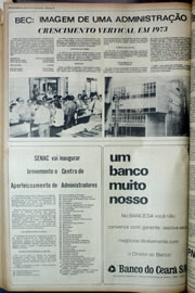 Página do jornal Correio do Ceará de março de 1974