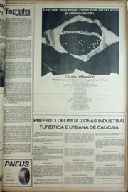 Página do jornal Correio do Ceará de março de 1974
