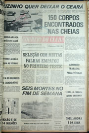 Página do jornal Correio do Ceará de abril de 1974