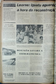 Página do jornal Correio do Ceará de abril de 1974