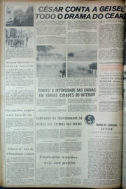 Página do jornal Correio do Ceará de abril de 1974