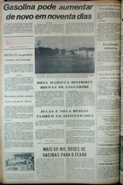 Página do jornal Correio do Ceará de abril de 1974