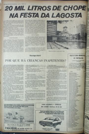 Página do jornal Correio do Ceará de abril de 1974