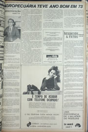 Página do jornal Correio do Ceará de abril de 1974