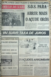 Página do jornal Correio do Ceará de abril de 1974