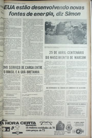 Página do jornal Correio do Ceará de abril de 1974