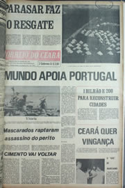 Página do jornal Correio do Ceará de abril de 1974
