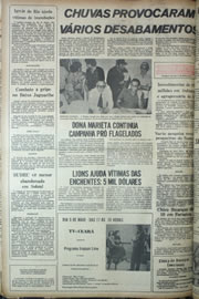 Página do jornal Correio do Ceará de abril de 1974
