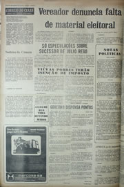 Página do jornal Correio do Ceará de abril de 1974