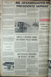 Página do jornal Correio do Ceará de abril de 1974