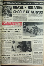 Página do jornal Correio do Ceará de julho de 1974