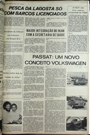 Página do jornal Correio do Ceará de julho de 1974