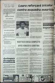 Página do jornal Correio do Ceará de julho de 1974