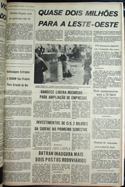 Página do jornal Correio do Ceará de julho de 1974