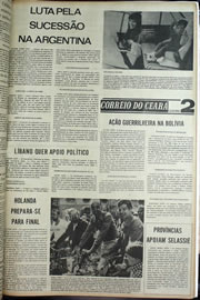 Página do jornal Correio do Ceará de julho de 1974