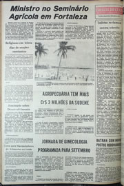 Página do jornal Correio do Ceará de julho de 1974